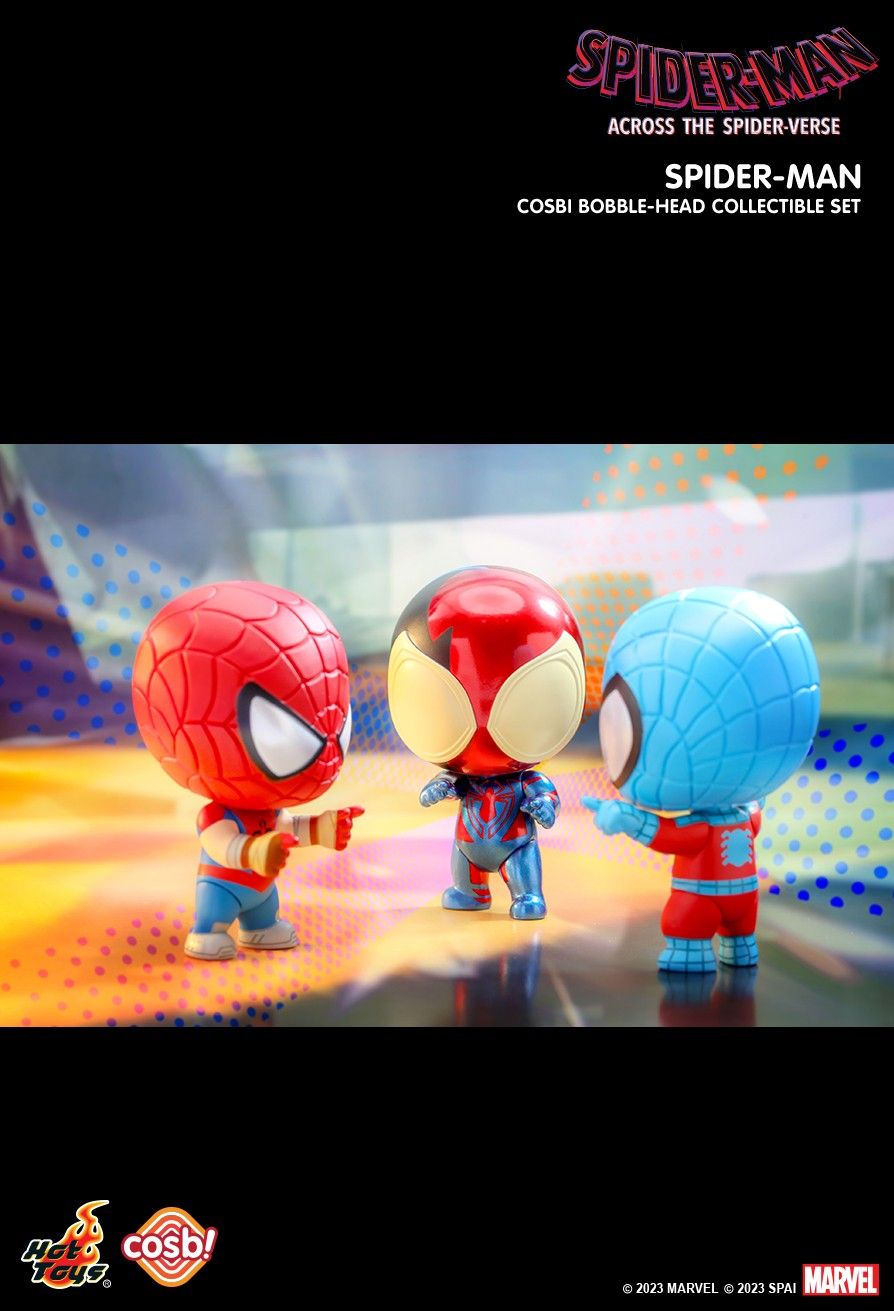 Hot Toys Marvel SPIDER-MAN: ACROSS THE SPIDER-VERSE COSBI BOBBLE-HEAD SET 1