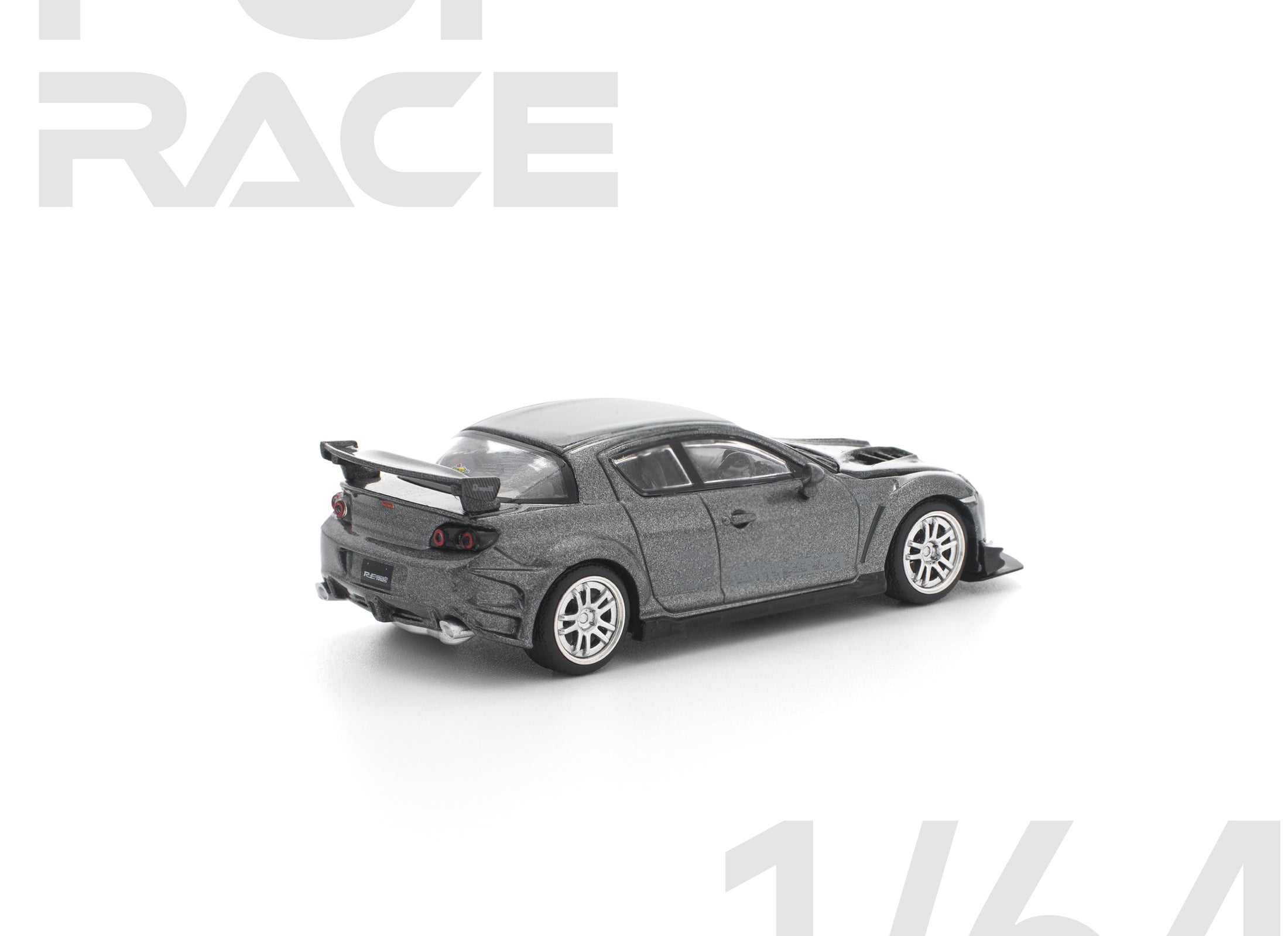 (Pre-order) POPRACE 1/64 MAZDA RX-8 RE-AMEMIYA GUN METAL Diecast Model Car