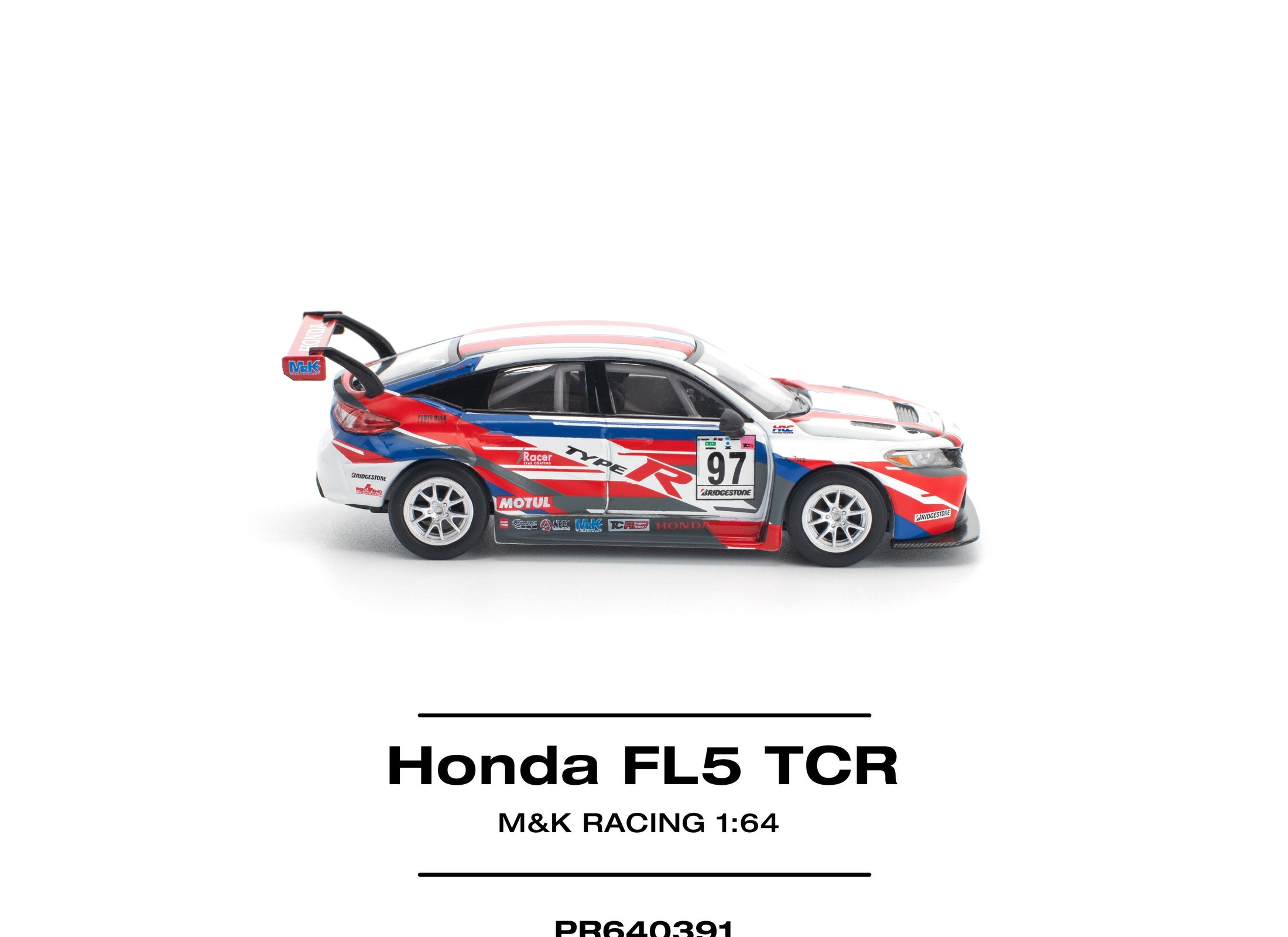 POPRACE 1/64 HONDA CIVIC TYPE-R (FL5) TCR - M&K RACING Model Car