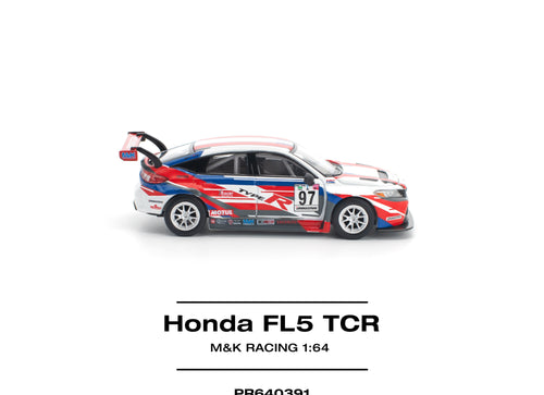Load image into Gallery viewer, POPRACE 1/64 HONDA CIVIC TYPE-R (FL5) TCR - M&amp;K RACING Model Car
