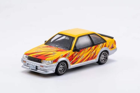 DCT DieCastTeam Toyota AE86 LHD 1:64 Yellow Diecast Model Car LL-009-29