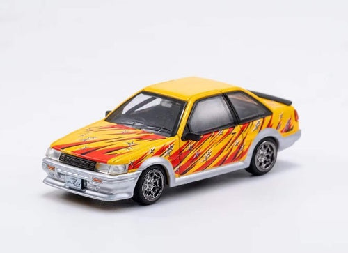 Load image into Gallery viewer, DCT DieCastTeam Toyota AE86 LHD 1:64 Yellow Diecast Model Car LL-009-29
