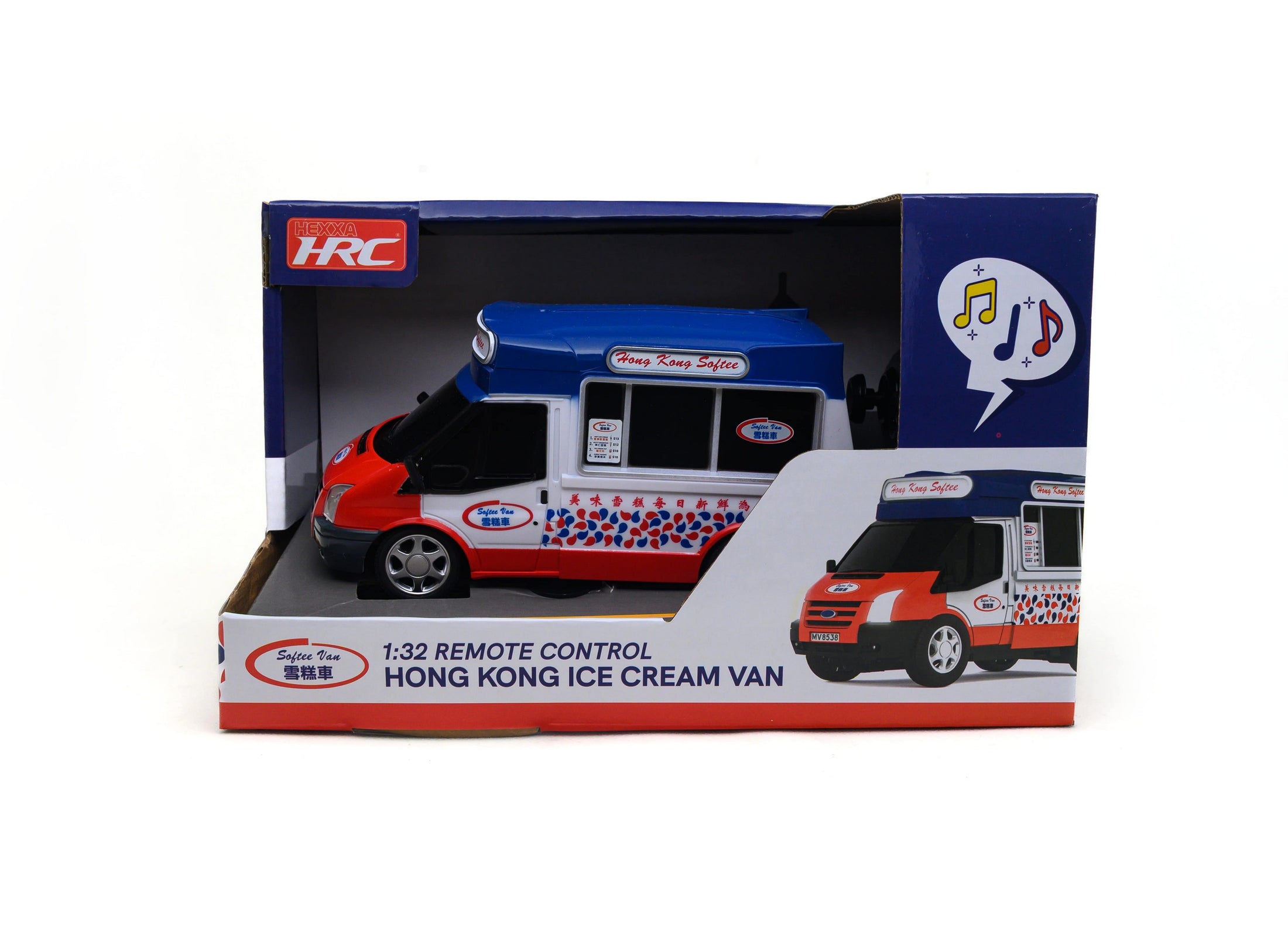 TINY x HRC 1/32 RC Remote Control Car - Hong Kong Ice Cream Van Sound Light up