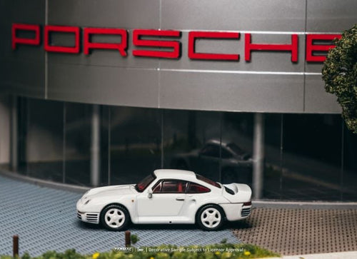 Load image into Gallery viewer, (Pre-order) Tarmac Works 1/64 Porsche 959 White Model Car + Trading Cards Set
