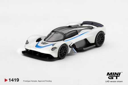 (Pre-order) Mini GT #1419 Aston Martin Valkyrie Escaping White Diecast Model Car