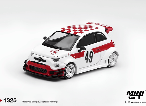 Load image into Gallery viewer, (Pre-order) Mini GT 1/64 #1325 Abarth 595 LB-WORKS x Abas Works 1000 Tribute RHD
