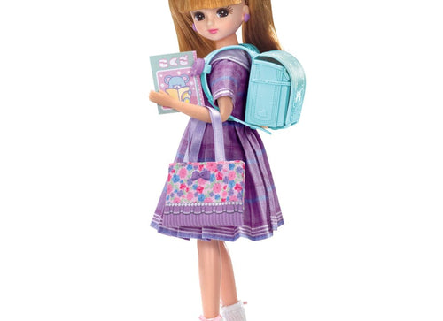 Load image into Gallery viewer, Takara Tomy Licca-chan Doll LD-08 Wakuwaku First Grader School Uniform Set Toy
