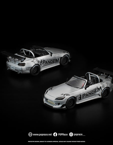POPRACE 1/64 PANDEM S2000 SILVER #PR640451 Diecast Model Car