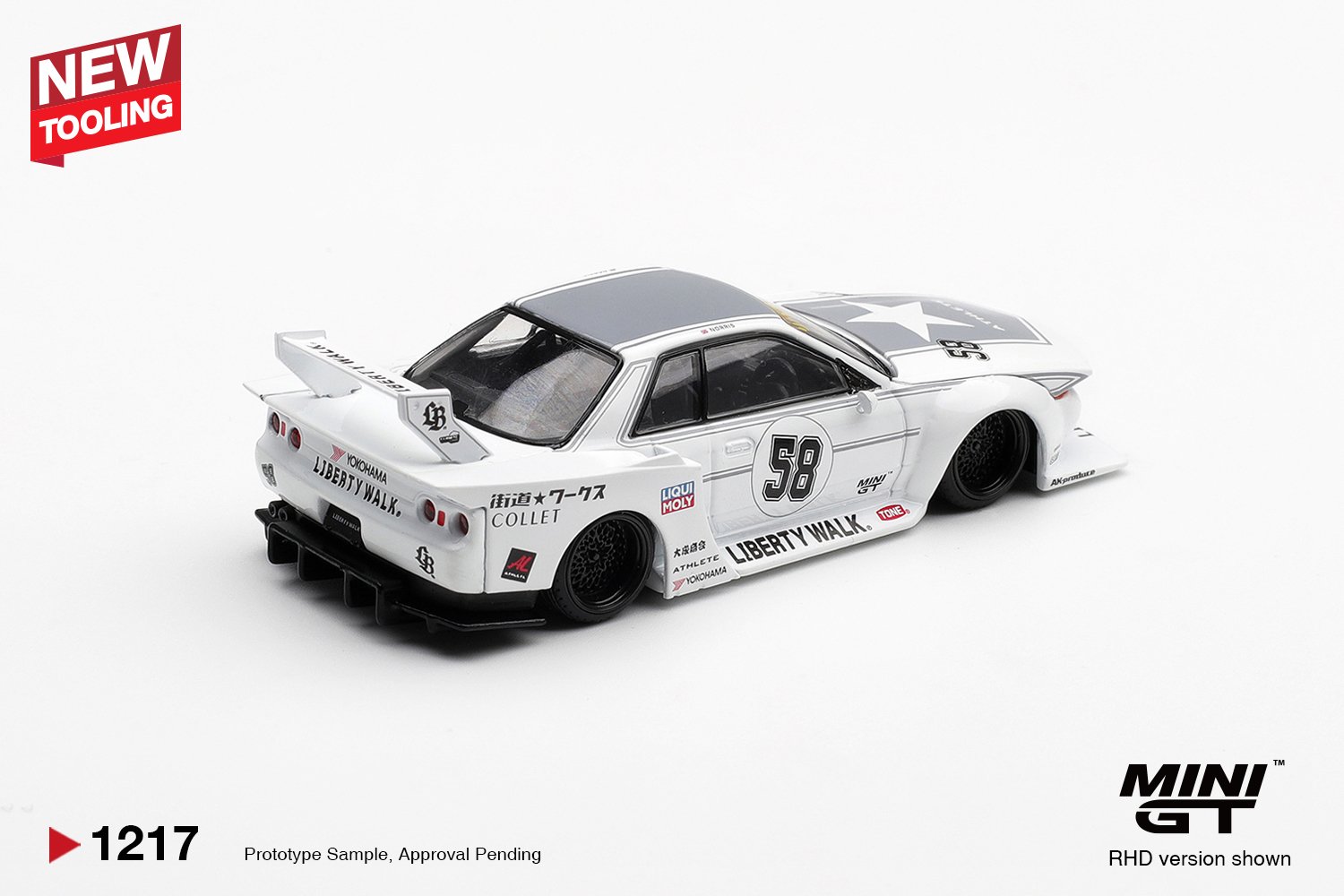 (Pre-order) MINI GT #1217 Nissan GT-R32 LB-Kaido Works TAS 2025 Diecast Model