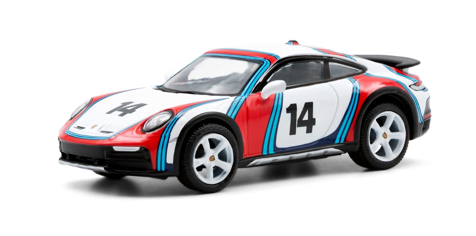 Sparky x TINY 1/64 Porsche 911(992) Dakar Martini Rallye 1978 Diecast Model Car
