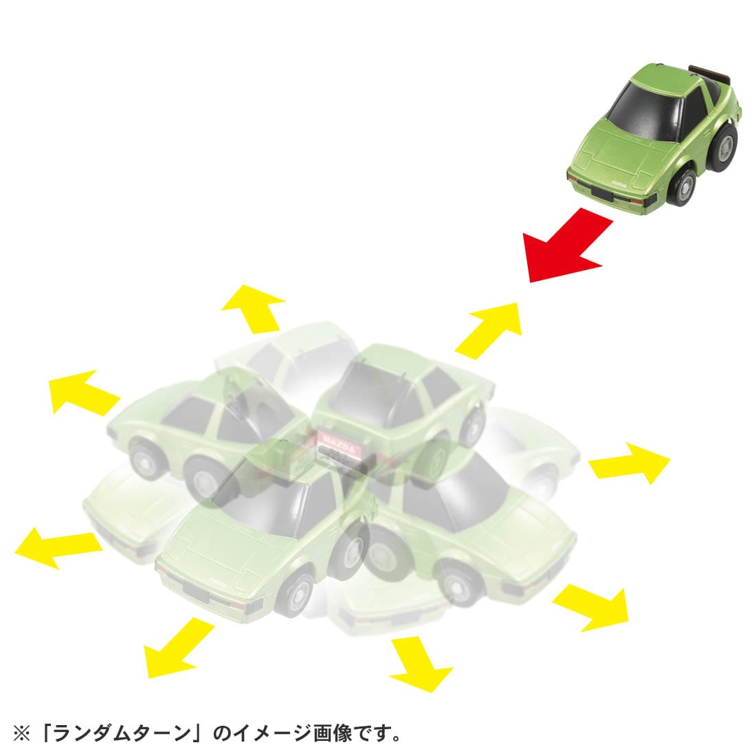 Takara Tomy Tomica ChoroQ Pull Back Diecast e-08 Mazda RX-7 (SA22C) (1st)