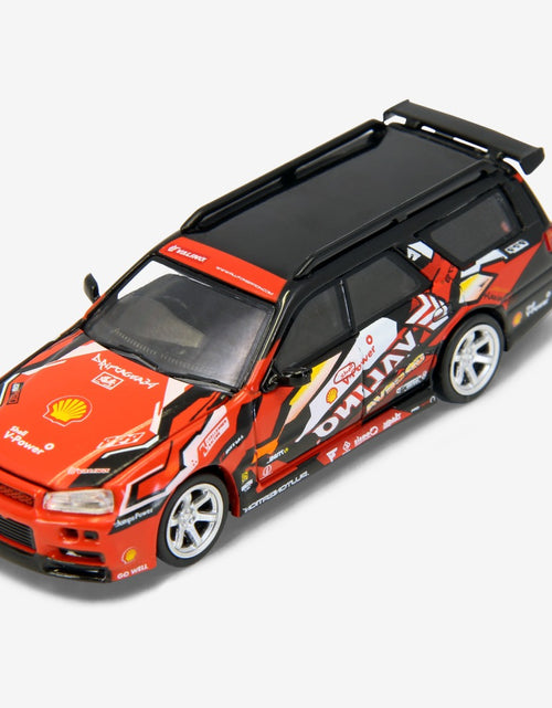 Load image into Gallery viewer, POPRACE x TINY 1/64 SHELL VALINO STAGEA R34 PLUTO MOK &quot;DRIFTAGEA34&quot; Toycar salon
