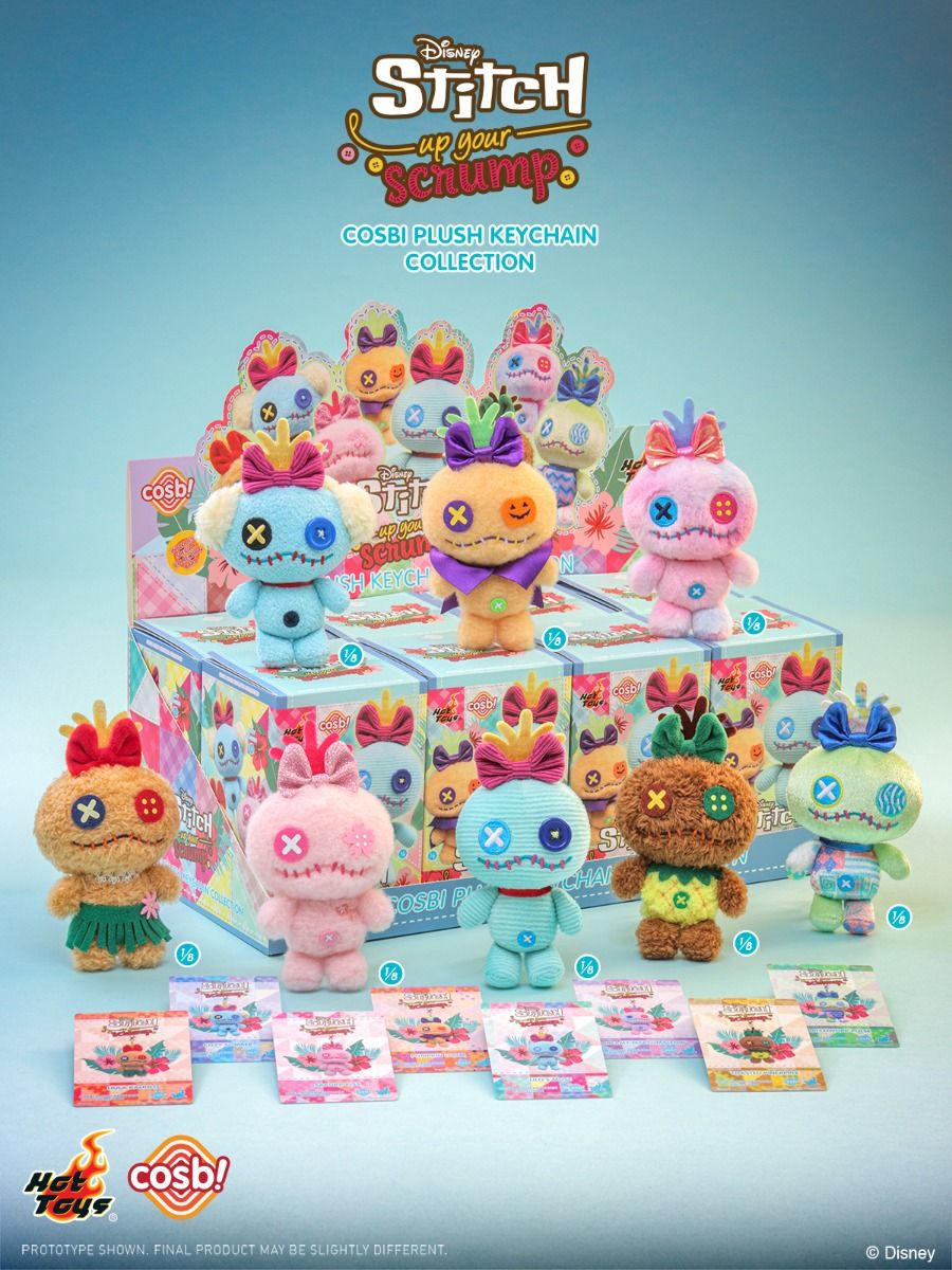 Hot Toys Disney Stitch Up Your Scrump Cosbi Plush Keychain Collection (Full set)