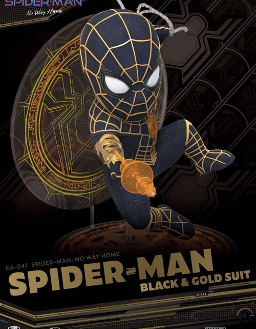 Load image into Gallery viewer, Beast Kingdom EA-041 Spider-Man: No way home Spider-Man Black &amp; Gold Suit
