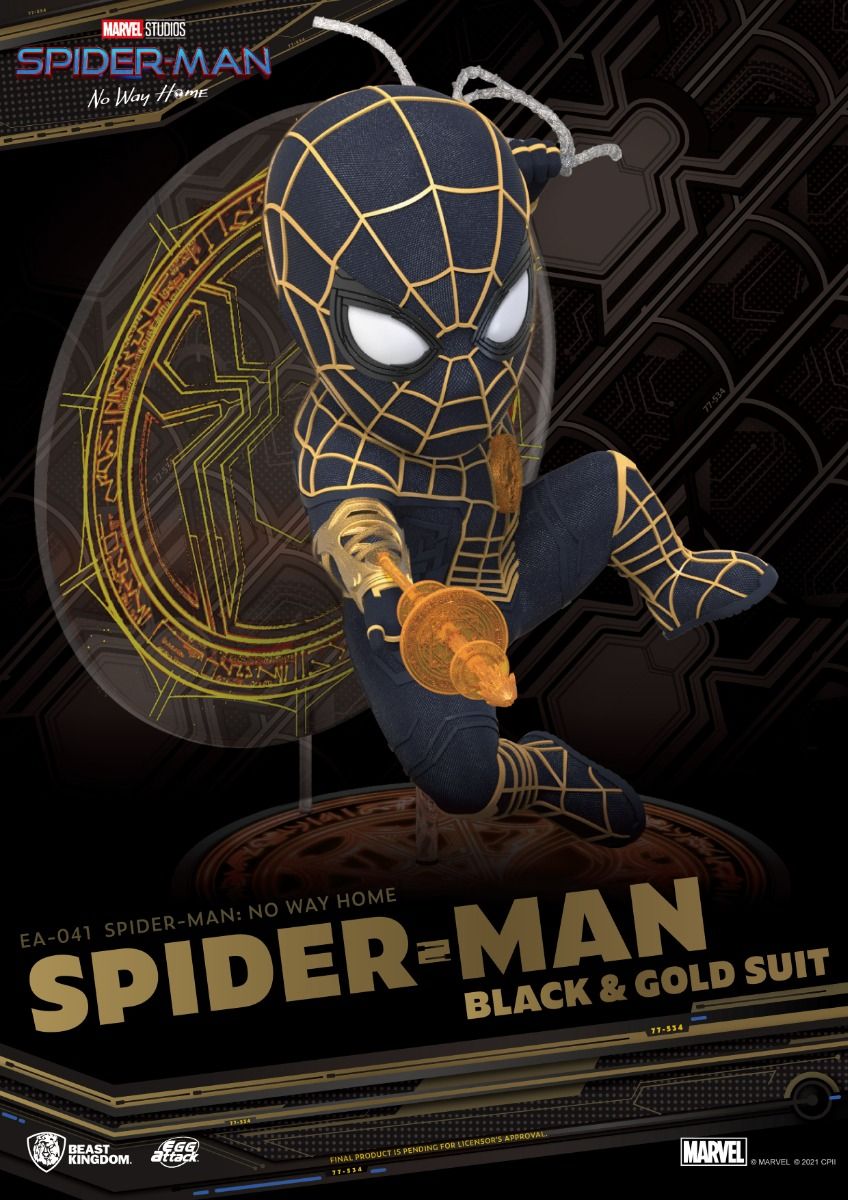 Beast Kingdom EA-041 Spider-Man: No way home Spider-Man Black & Gold Suit
