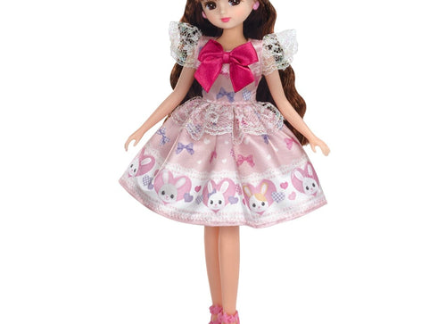 Load image into Gallery viewer, Takara Tomy Licca-chan Dress LW-01 Ribbon Usachan Bunny Rabbit Outfit Clothes
