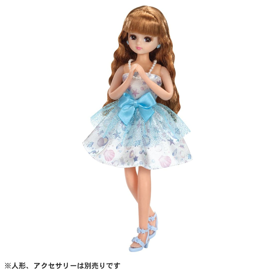 Takara Tomy Licca-chan Dress LW-02 Marine Party Blue Ribbon Outfit Clothes Toy