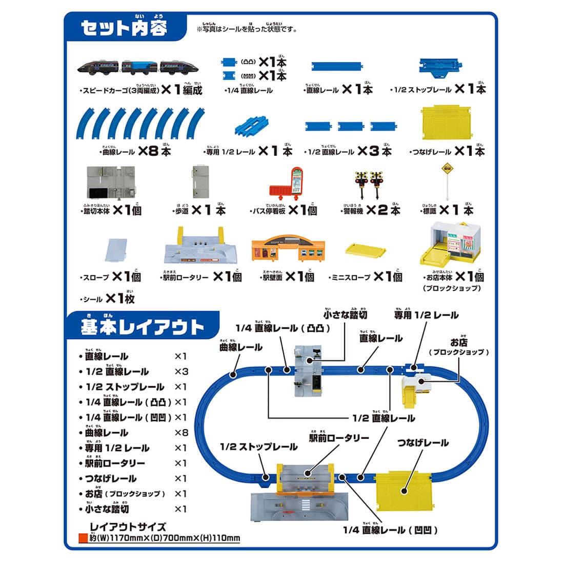 Takara Tomy Plarail Carry it and Go! Station Roundabout Set with Lots of Scenes