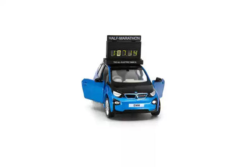 Load image into Gallery viewer, Tiny City Exhibition Exclusive Diecast Car: BMW i3 Clock Car HK Half Marathon
