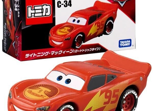 Load image into Gallery viewer, Takara Tomy Disney Tomica PIXAR CARS C-34 Lightning McQueen Diecast (Road Trip)
