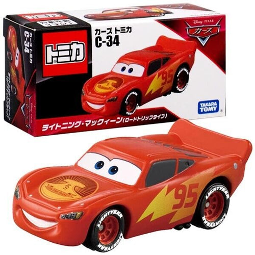 Load image into Gallery viewer, Takara Tomy Disney Tomica PIXAR CARS C-34 Lightning McQueen Diecast (Road Trip)
