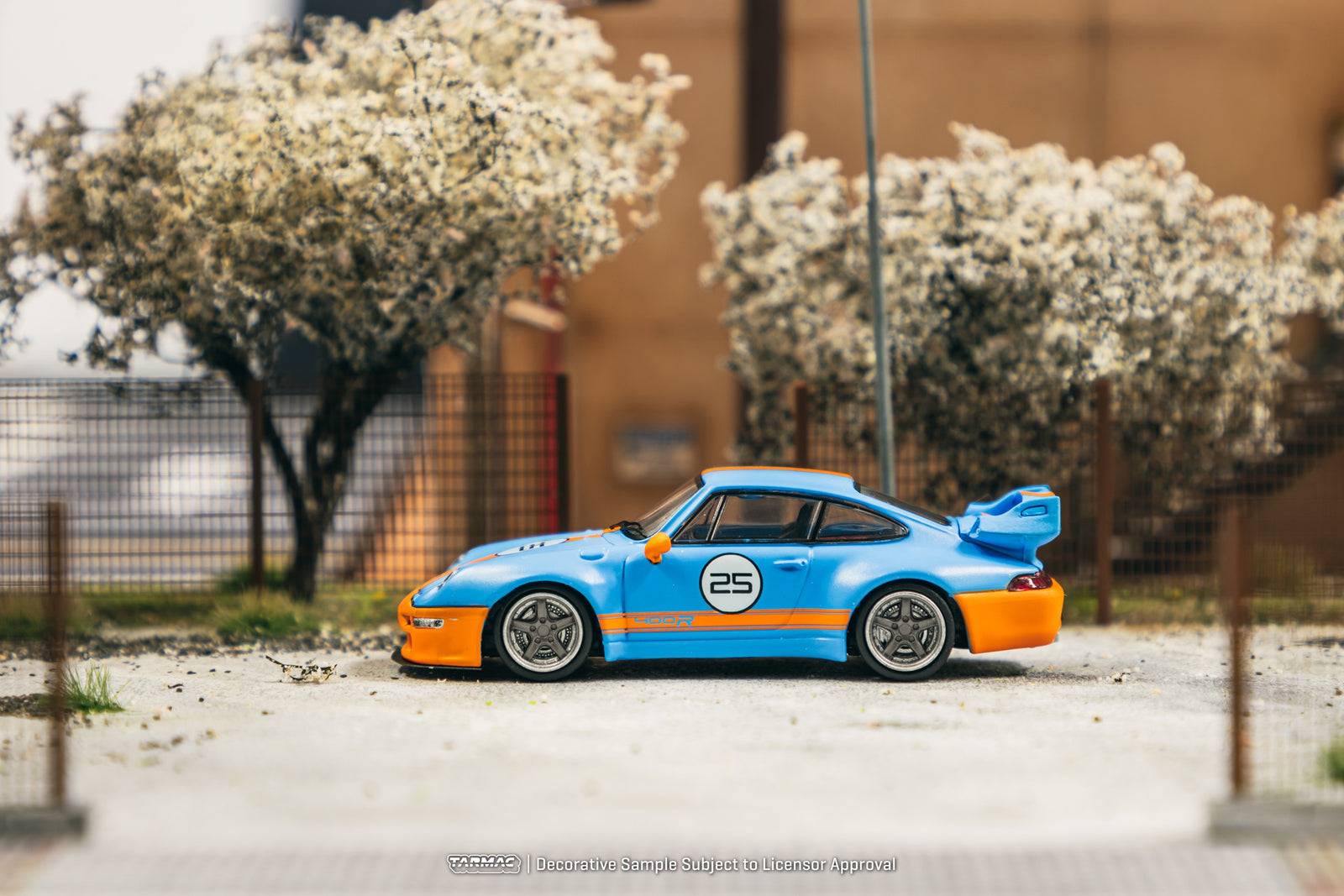 Tarmac Works 1/64 993 Remastered By Gunther Werks Blue / Orange Car