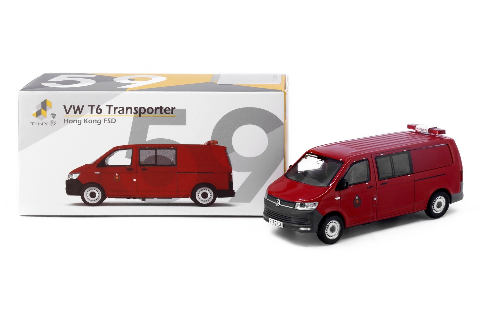Tiny City 59 Die-cast Model Car - Volkswagen T6 Transporter HKFSD