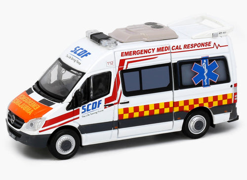 Load image into Gallery viewer, Tiny City SG2 Die-cast Model Car Mercedes-Benz Sprinter SCDF Ambulance (QX988Y)
