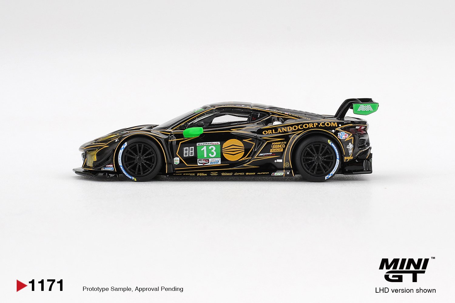MINI GT #1171 Chevrolet Corvette Z06 GT3.R #13 AWA 2025 IMSA Daytona