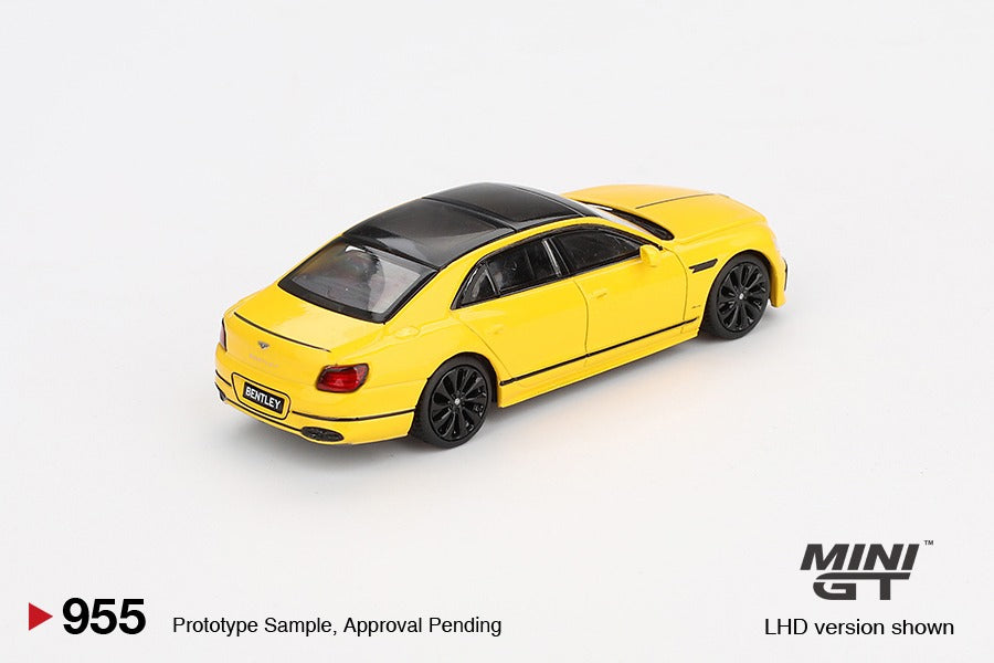 Mini GT #955 1/64 Bentley Flying Spur Monaco Yellow LHD Diecast Car