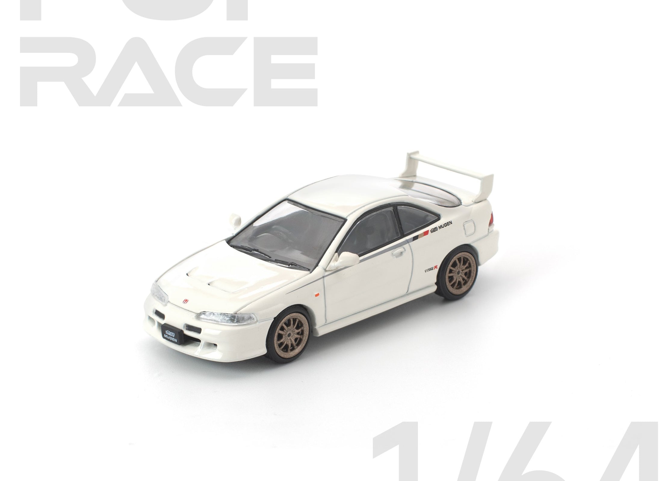 (Pre-order) POP RACE 1/64 MUGEN DC2 WHITE Diecast Model Car