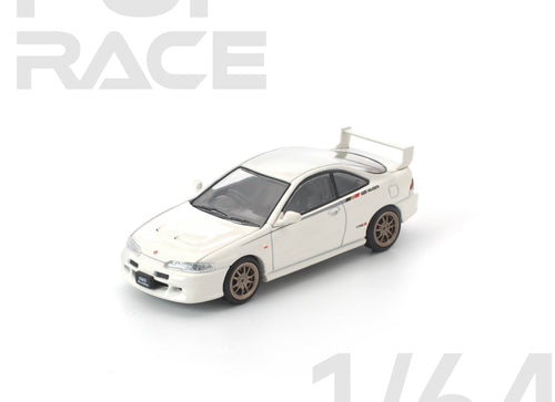 Load image into Gallery viewer, (Pre-order) POP RACE 1/64 MUGEN DC2 WHITE Diecast Model Car
