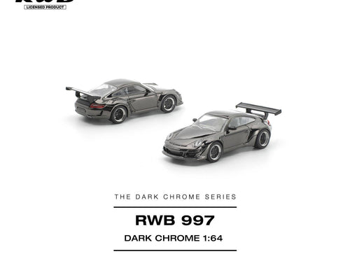 Load image into Gallery viewer, (Pre-order) POP RACE 1/64 RWB 997 DARK CHROME Diecast Model Car #PRDC-011
