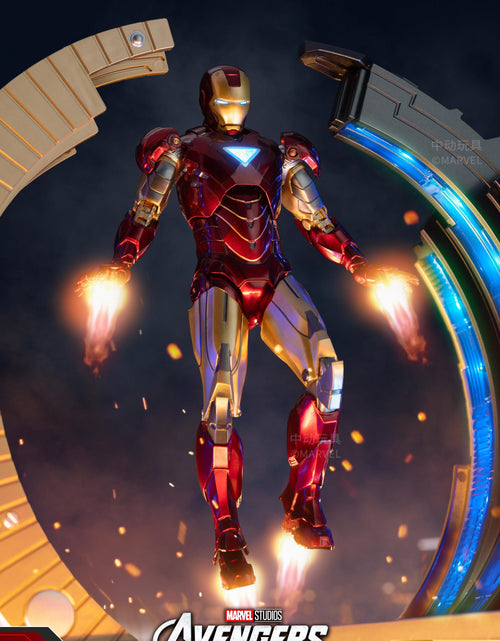 Load image into Gallery viewer, ZD Toys Marvel Avengers 1/10 MK6 With Suit-up Gantry Action Figure Set
