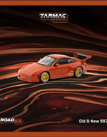 Tarmac Works 1/64 Old & New 997 Red Metallic Diecast model car
