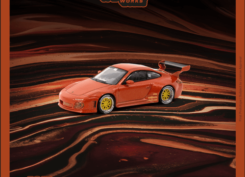 Load image into Gallery viewer, Tarmac Works 1/64 Old &amp; New 997 Red Metallic Diecast model car
