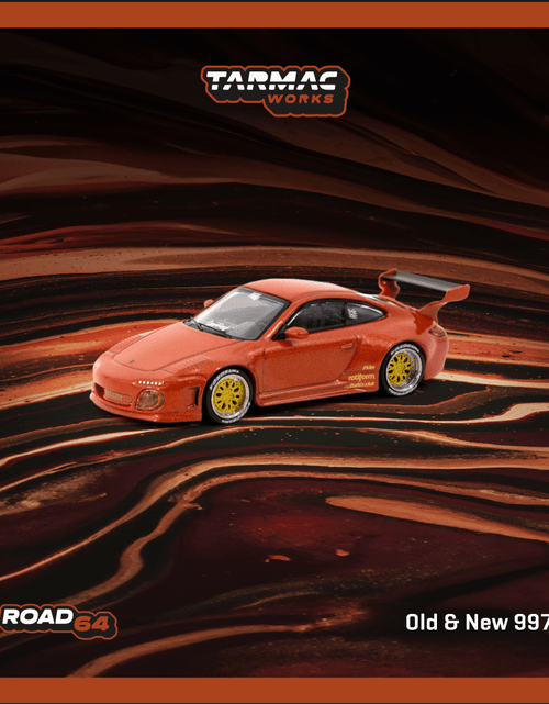 Load image into Gallery viewer, Tarmac Works 1/64 Old &amp; New 997 Red Metallic Diecast model car

