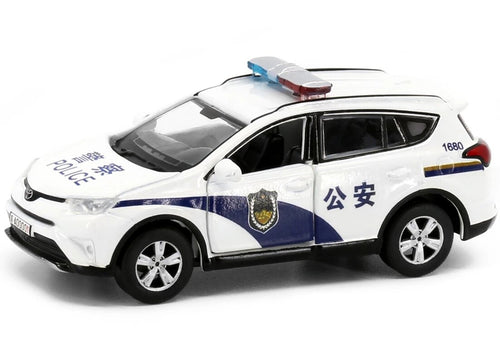 Load image into Gallery viewer, Tiny City CN6 Die-cast 1/64 Model Car - Toyota Rav4 Beijing Police (White)
