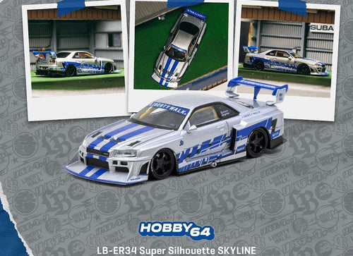 Load image into Gallery viewer, (Pre-order) Tarmac Works 1/64 LB-ER34 Super Silhouette SKYLINE MGMINI Diecast
