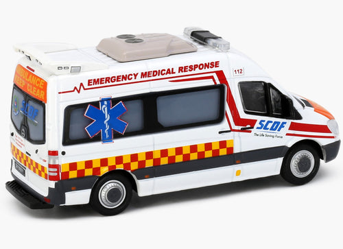 Load image into Gallery viewer, Tiny City SG2 Die-cast Model Car Mercedes-Benz Sprinter SCDF Ambulance (QX988Y)

