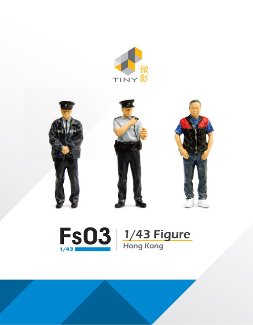 Load image into Gallery viewer, TINY City HK Scale 1/43 Figure Set 03 Policemen &amp; Driver Mini Model Figure
