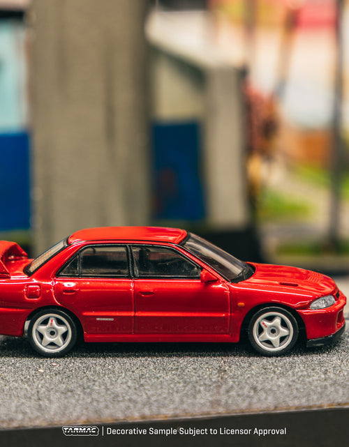 Load image into Gallery viewer, Tarmac Works 1/64 Mitsubishi Lancer GSR Evolution II Red Model Car
