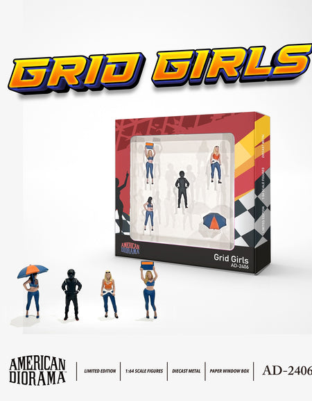 American Diorama 1:64 Figure Set: Grid Girls AD-2406