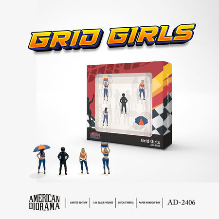 American Diorama 1:64 Figure Set: Grid Girls AD-2406