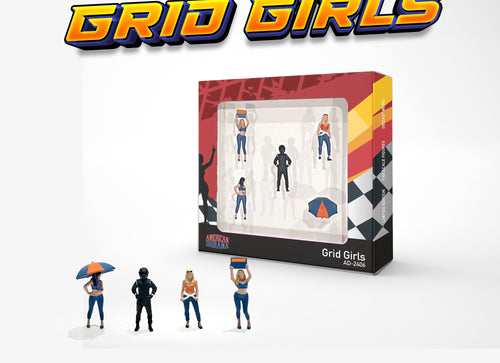 Load image into Gallery viewer, American Diorama 1:64 Figure Set: Grid Girls AD-2406
