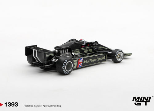 Load image into Gallery viewer, (Pre-order) Mini GT #1393 Lotus 78 #5 Mario Andretti 1977 US GP West Winner
