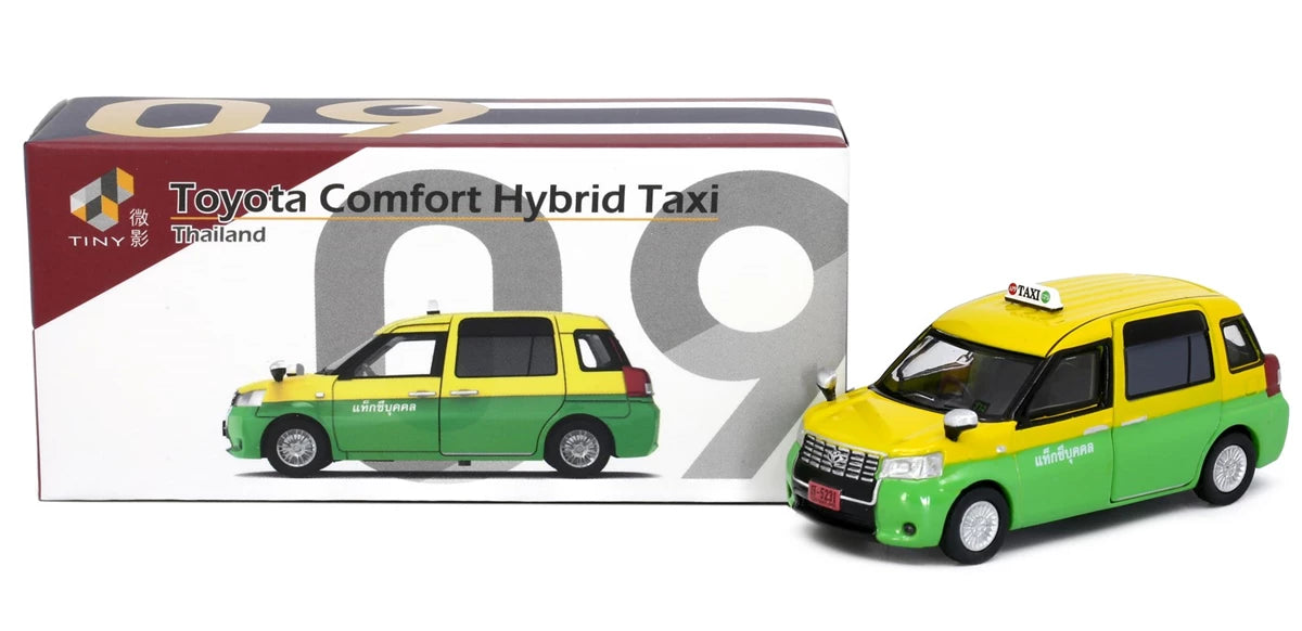 Tiny City TH09 Die-cast Model Car - 1/64 Toyota Comfort Hybrid Taxi (Thailand)