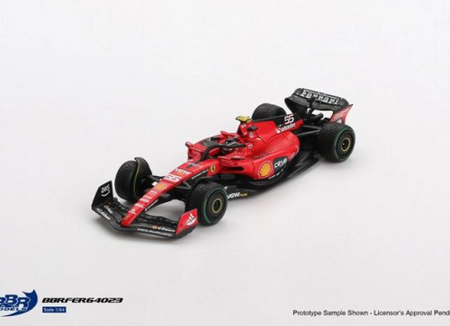 Load image into Gallery viewer, BBR 1/64  Ferrari SF23 #55 C. Sainz 2023 Monaco GP Model Car
