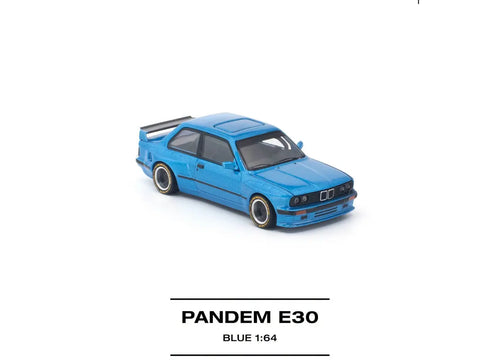 Load image into Gallery viewer, (Pre-order) POPRACE 1/64 - PANDEM E30 BLUE Opening Front Hood Detailed Engine
