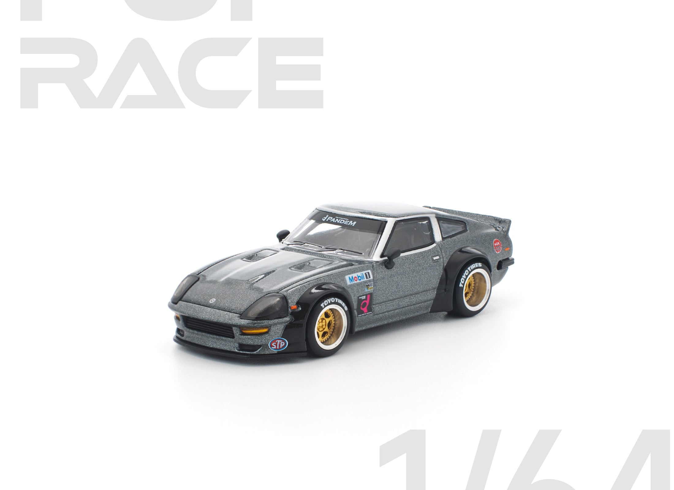 (Pre-order) POPRACE 1/64 PANDEM 280ZX GUN METAL Diecast Model Car